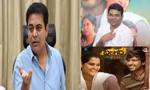 filmfare awards, ktr, congrats,  balagam movie, director venu,