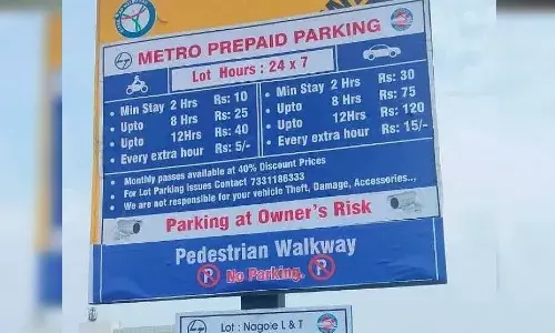 Hyderabad, free parking, Nagole metro station, Passengers