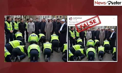 fact check, viral image,  uk cops,  muslims,