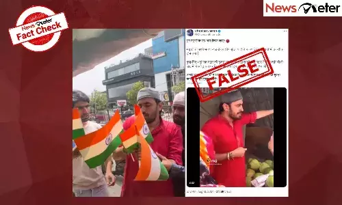 fact check, muslim shopkeeper, indian flag,