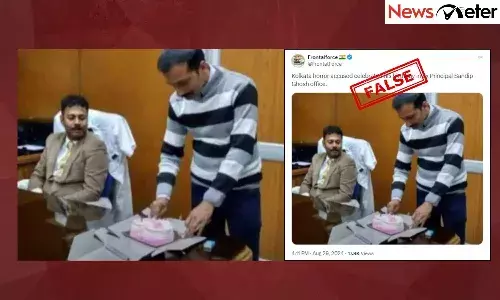 నిజమెంత: కోల్కతా అత్యాచార నిందితుడితో కేక్ కటింగ్ చేయించారా?