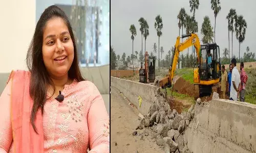 వైసీపీ ఎంపీ విజయసాయిరెడ్డి కుమార్తె అక్రమ నిర్మాణాలు కూల్చివేత