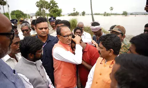Khammam, farmer, Union Minister Shivraj Singh, UNION MINISTERS VISIT RAIN AREAS
