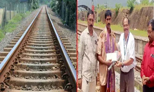 పట్టాల వెంట పరుగెత్తి.. రైలు ప్రమాదాన్ని తప్పించిన ట్రాక్మెన్