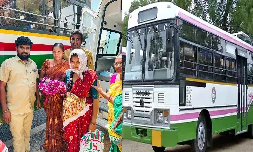 Telangana: ఆర్టీసీ సిబ్బంది సమయస్ఫూర్తి, బస్సులోనే కాన్పు