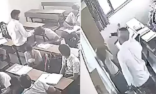 Teacher pulls student by hair, brutally thrashes, Gujarat school, Viral news