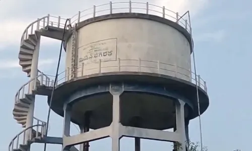 Kubir mandal, monkey, Mission Bhagiratha water tank, Nigva village, Nirmal