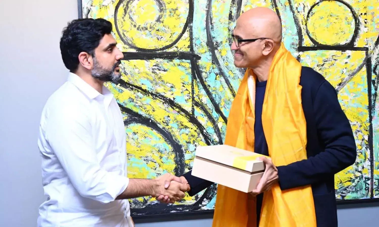 AP Minister Nara Lokesh, Microsoft CEO, Satya Nadella, APnews