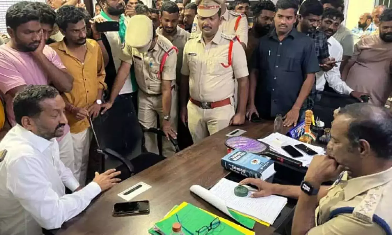 Telangana, BJP workers, church compound wall, assigned land