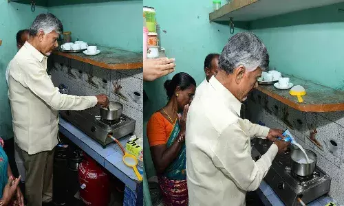 టీ పెట్టిన సీఎం చంద్రబాబు