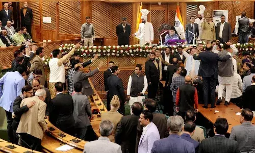 Jammu Kashmir assembly, Engineer Rashid brother, Article 370 banner, National news