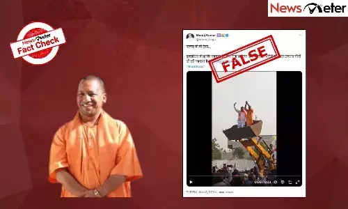 NewsMeterFactCheck, Yogi Adityanath, campaign, bulldozer, BJP, Maharashtra, Harish Pimple