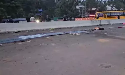 Truck, roadside tent, Kerala