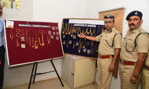 బ్యాంకు దొంగలను పట్టుకున్న వరంగల్ పోలీసులు