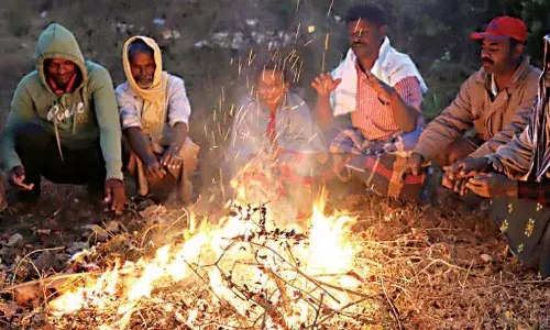 Temperature, below 10°C ,Telangana, Adilabad, Hyderabad