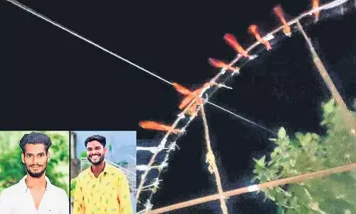 Medak district, two youths died, shock, flexi, Telangana