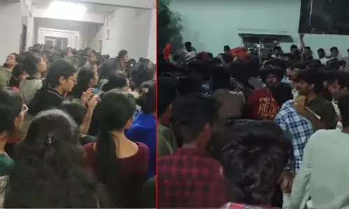 Video Scandal, Protest, CMR Engineering College, Medchal