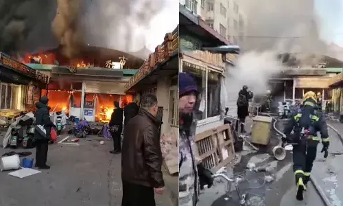 ఫుడ్ మార్కెట్‌లో భారీ అగ్నిప్రమాదం.. ఎనిమిది మంది దుర్మ‌ర‌ణం