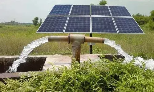 Telangana government, solar pump sets, tribal farmers,subsidy
