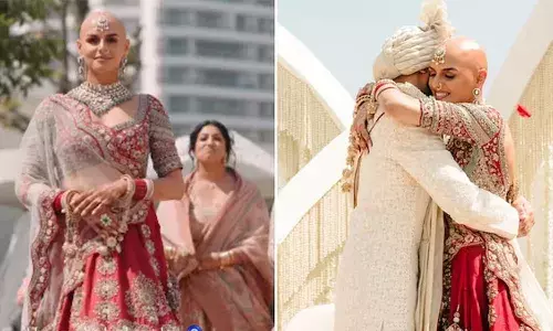 Video : ఆమె విగ్ లేకుండానే పెళ్లి సంబరం పూర్తీ చేసింది..!