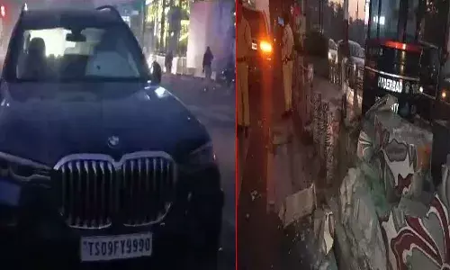 Telugu News, Hyderabad, Jubilee Hills Check Post, Accident,