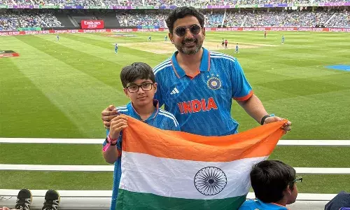 భారత్-పాక్ మ్యాచ్.. స్టేడియంలో సందడి చేసిన నారా లోకేశ్