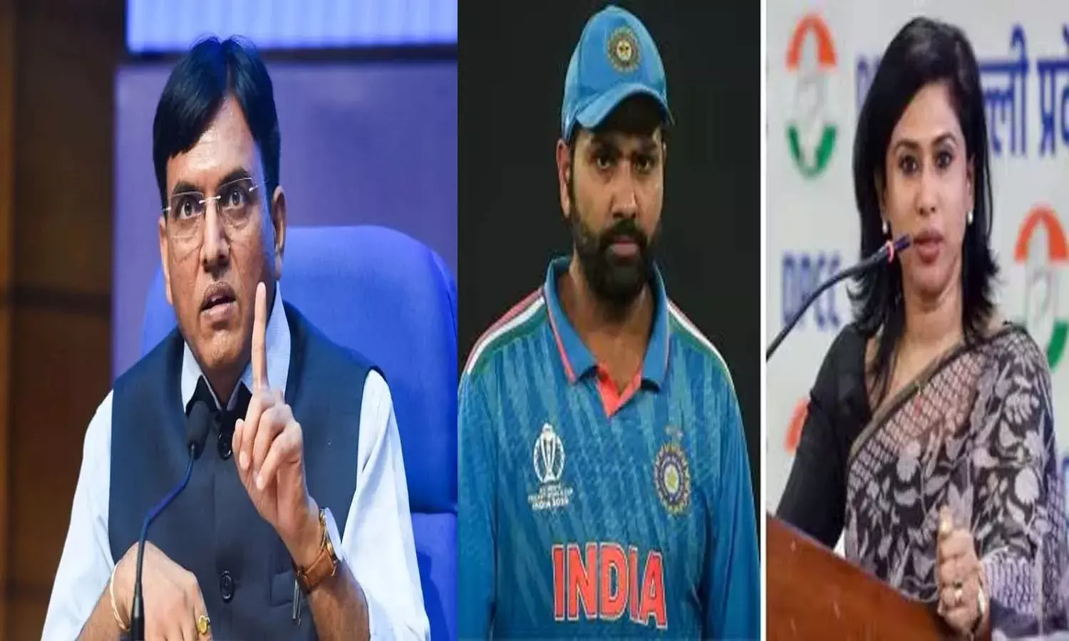 Sports News, National News, RohitSharma, Congress Shama Mohamed, TMCs Saugata Roy, Union Sports Minister Mansukh Mandaviya