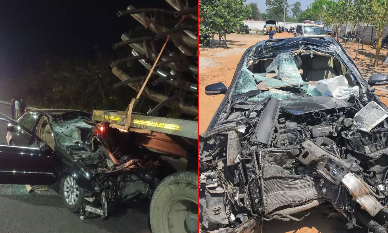 Teegala Krishna Reddy, grandson died, road accident