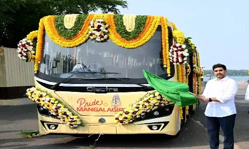 Andrapradesh, Free Electric Buses, Ap Minister Nara Lokesh, Mangalagiri