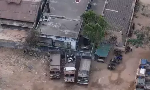 Andrapradesh, Vizianagaram police, people gambling in a lorry, help of a drone