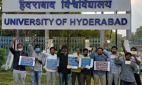 Land dispute, University of Hyderabad, students, indefinite protest