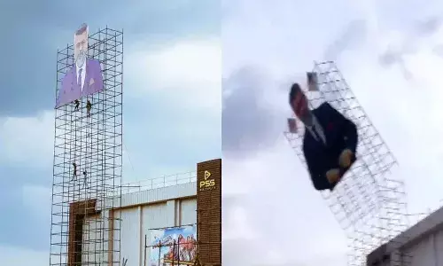 Cinema News, Tamil Actor Ajith Kumar, 285 Feets Cut Out Collapses