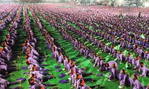 Andrapradesh, Vishakapatnam, Araku Valley, Students, Surya Namaskarams, Worldrecord