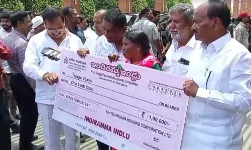 Telangana, Congress Government, Cm Revanthreddy, Indiramma House beneficiaries, Cheques distributed