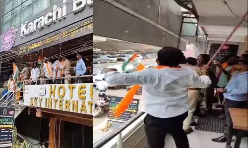 Hyderabad News, Karachi Bakery, Bjp, Protest,