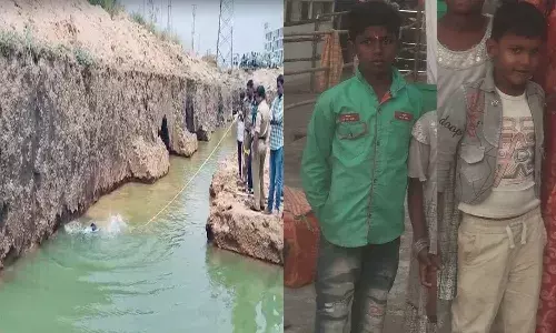 Crime News, Hyderabad News, Uppal, Child Death, Construction Pit