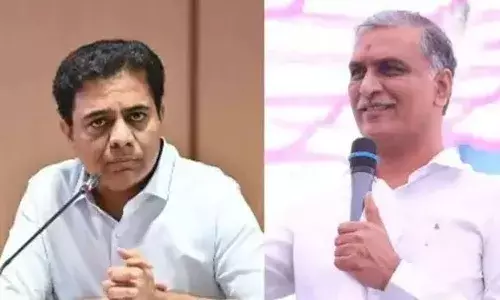 హరీష్ రావు నివాసానికెళ్లిన కేటీఆర్