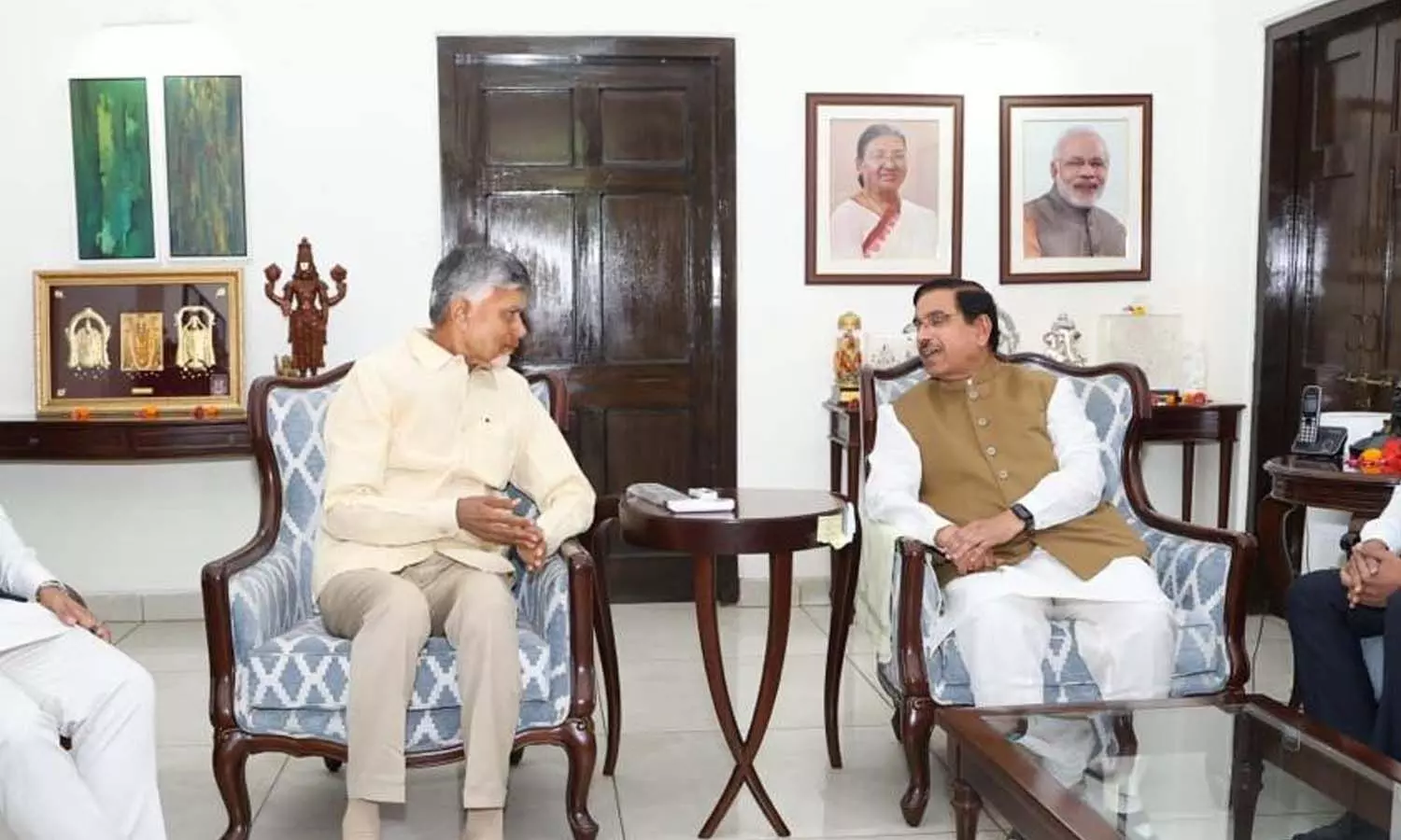 Andrapradesh, Cm Chandrababu, Delhi Tour, Union Minister Prahlad Joshi Andrapradesh, Cm Chandrababu, Delhi Tour, Union Minister Prahlad Joshi