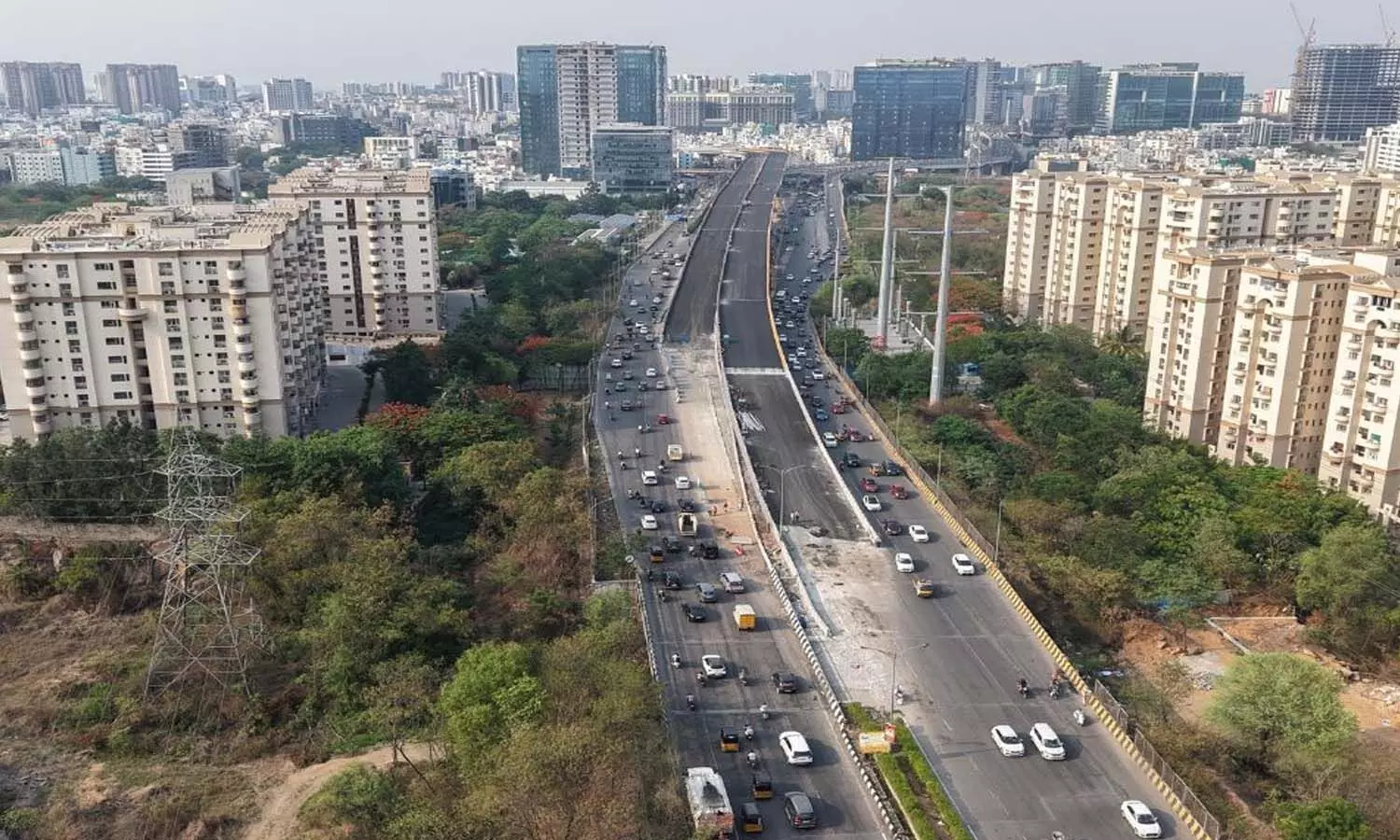 Hyderabad News, Congress Government, Kondapur flyover from Outer Ring Road Hyderabad News, Congress Government, Kondapur flyover from Outer Ring Road