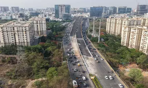 Hyderabad News, Congress Government, Kondapur flyover from Outer Ring Road