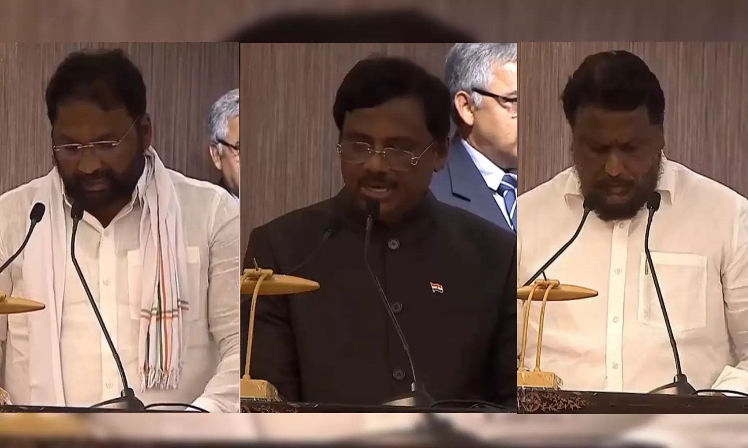 Gaddam Vivek, Vakiti Srihari, Adluri Laxman Kumar, Telangana, Ministers Gaddam Vivek, Vakiti Srihari, Adluri Laxman Kumar, Telangana, Ministers