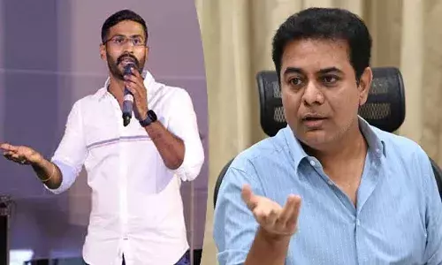 కేటీఆర్పై కాంగ్రెస్ ఎమ్మెల్సీ బల్మూరి వెంకట్ ఫిర్యాదు
