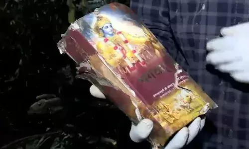 Bhagavad Gita, burnt debris, Air India crash site, Gujarath