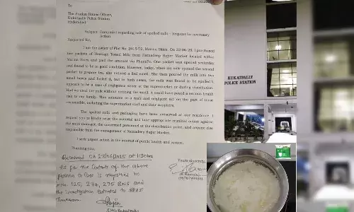 Hyderabad, police station, packet milk, milk spoiled, Kukatpally