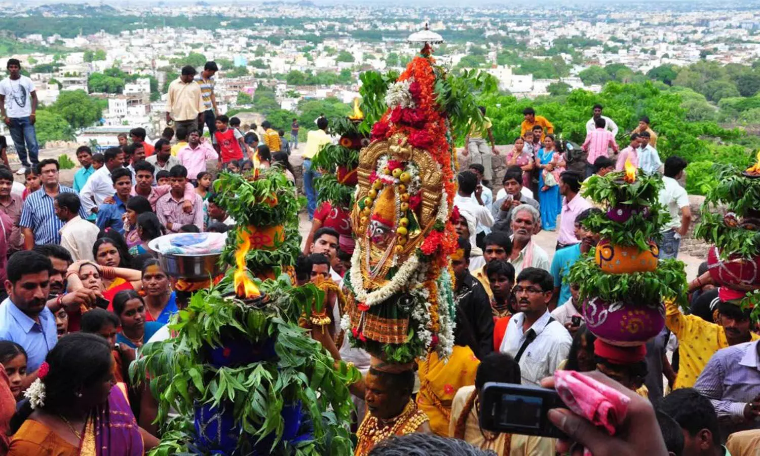 Hyderabad, Devotees, Golconda Bonala fair Hyderabad, Devotees, Golconda Bonala fair