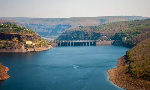 Srisailam project, inflows surge,  Krishna basin