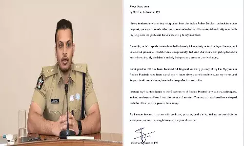 Andrapradesh, IPS officer, Siddharth Kaushal, Vrs