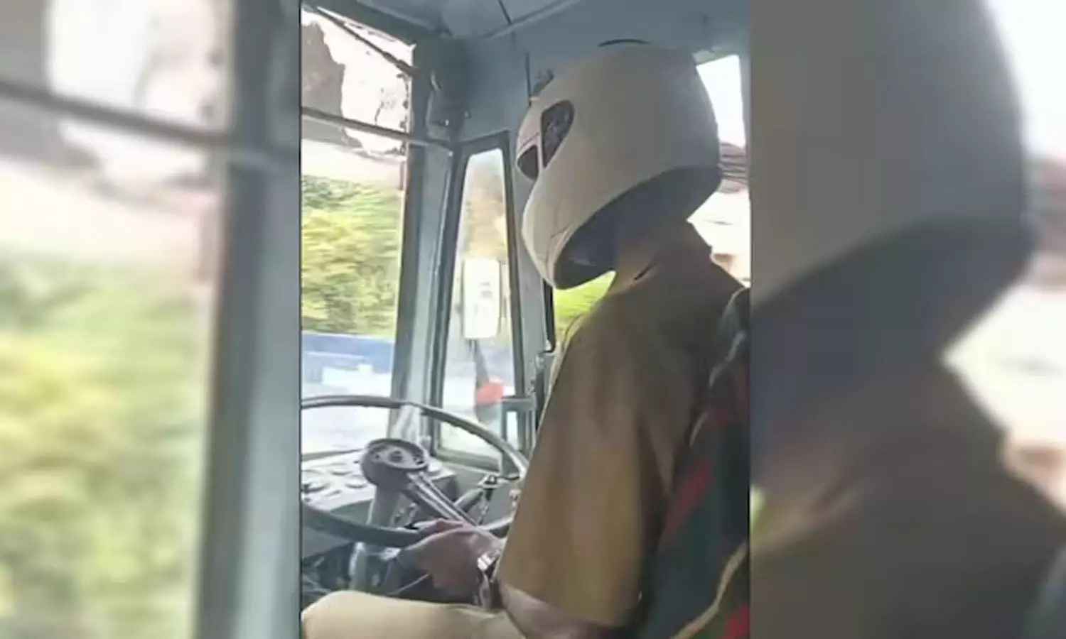 Bharat Bandh, government, bus driver, helmets, precautionary measure Bharat Bandh, government, bus driver, helmets, precautionary measure