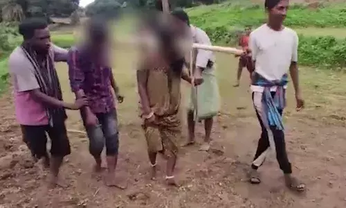 Viral Video, Newly married couple, yoke like oxen, forced to plough field, Odisha, Rayagada district