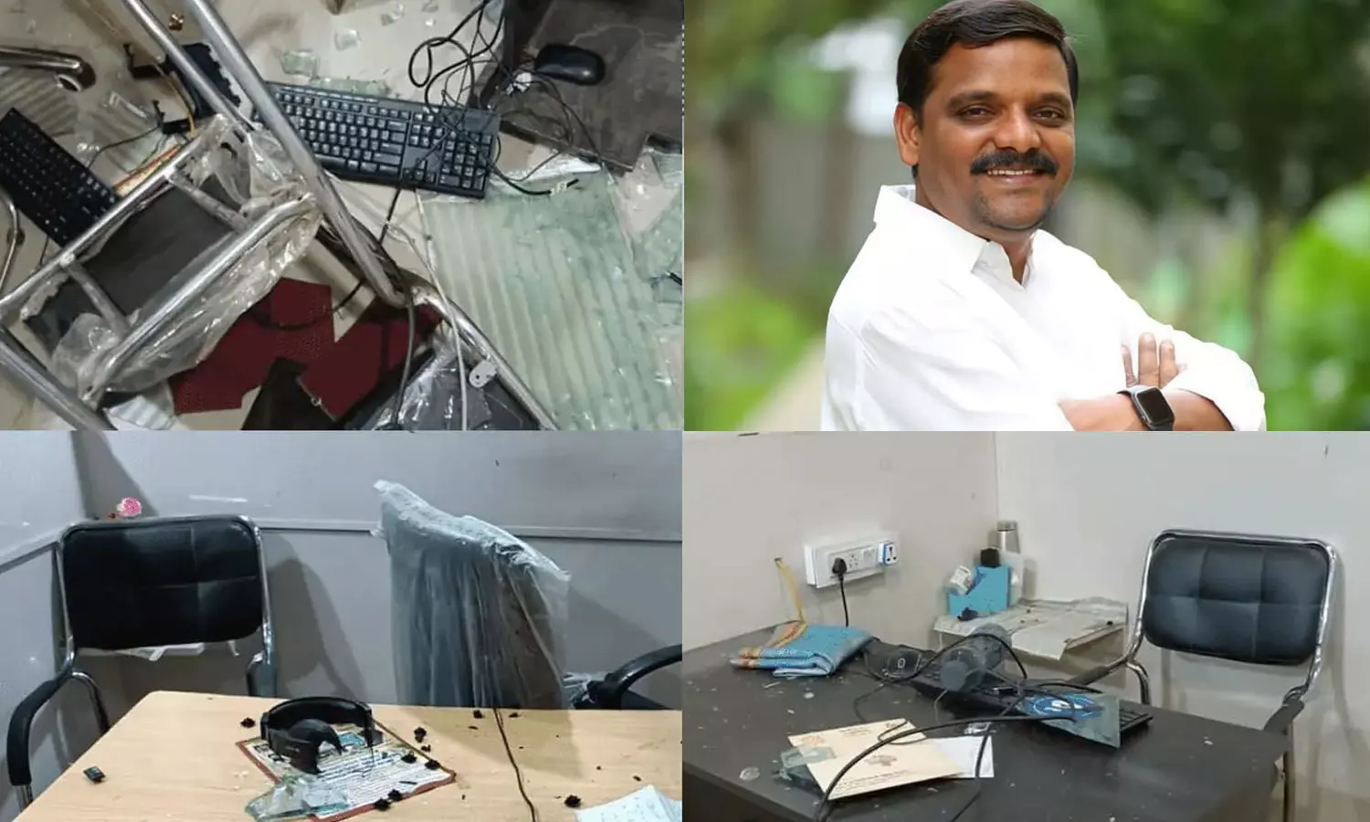 Gunshots, fire, protesters, attack, Teenmar Mallanna, MLC Kavitha Gunshots, fire, protesters, attack, Teenmar Mallanna, MLC Kavitha